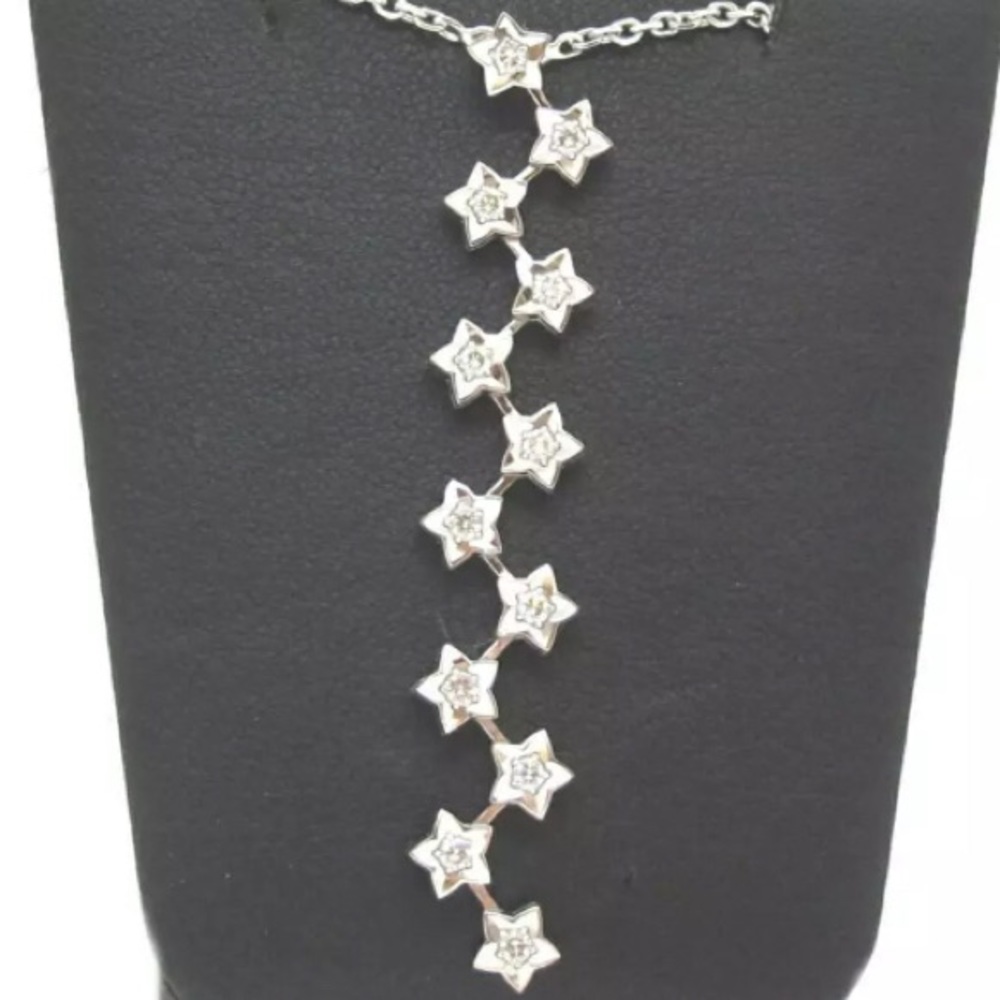 Chanel 18k comet drop necklace diamonds